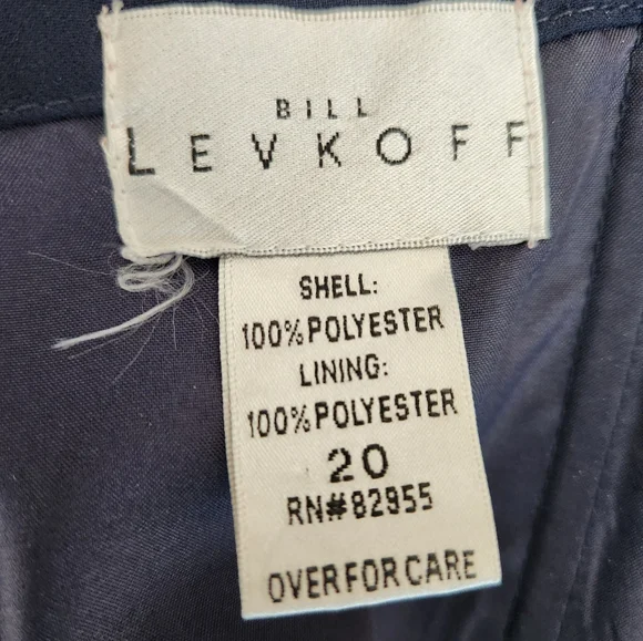 Bill Levkoff Navy Chiffon Flowy Formal Maxi Dress Size 20 - Picture 4 of 4